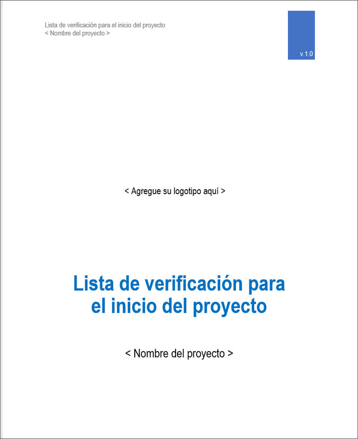 Project Starter Kit - Project Initiation Checklist