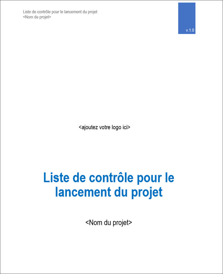 Project Starter Kit - Project Initiation Checklist