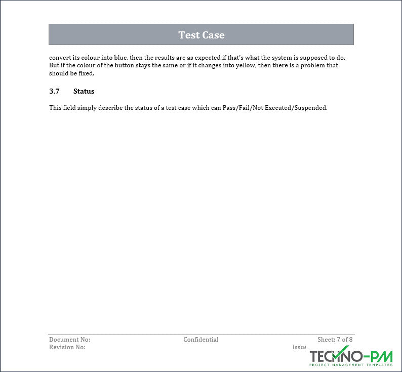 Test Case Word Template