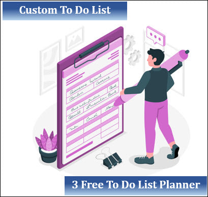 Custom To Do List - 3 Free To Do List Planner