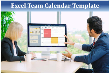 Excel Team Calendar Template Download: Plan Monthly Schedule
