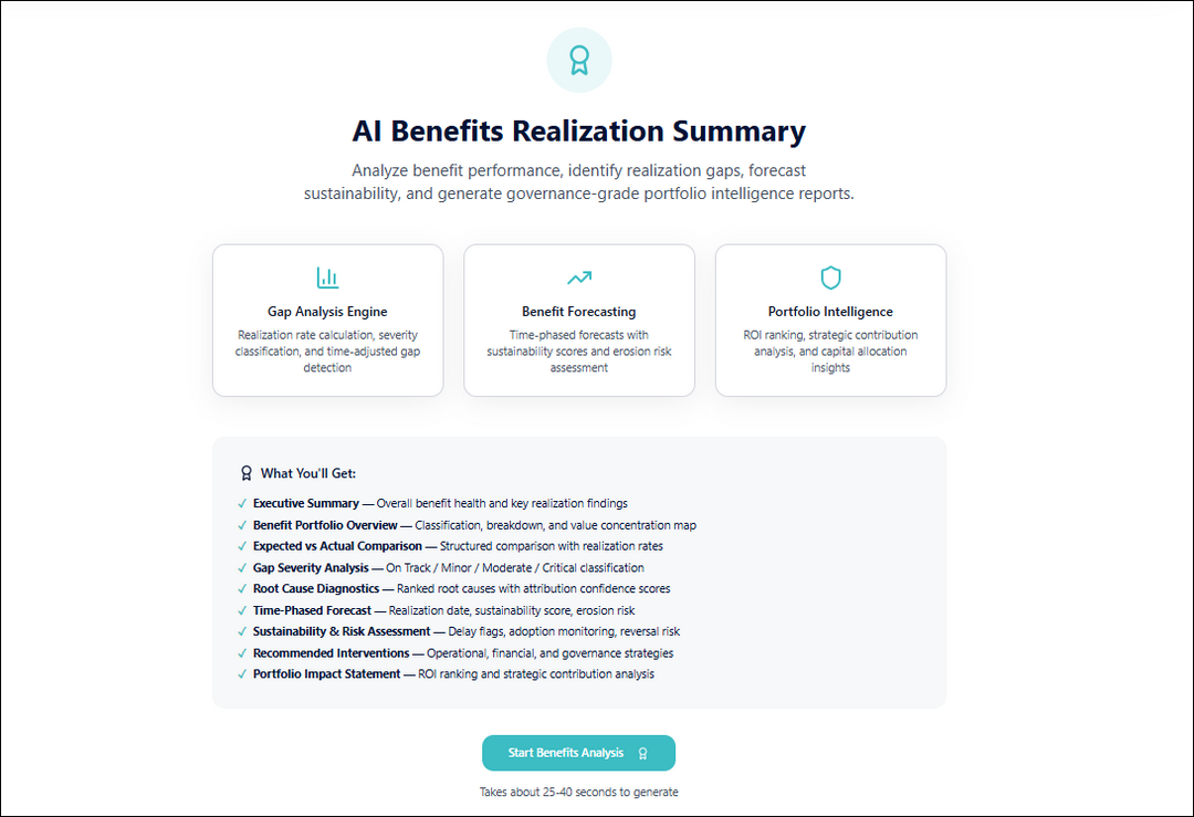 AI Benefits Realization Summary