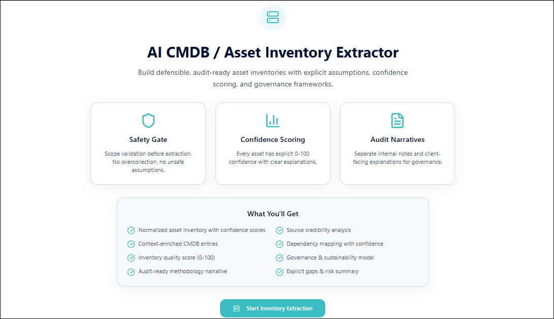 AI CMDB / Asset Inventory Extractor – Techno PM - Project Management ...