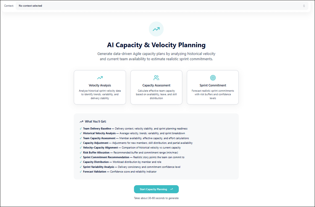 AI Capacity & Velocity Planning