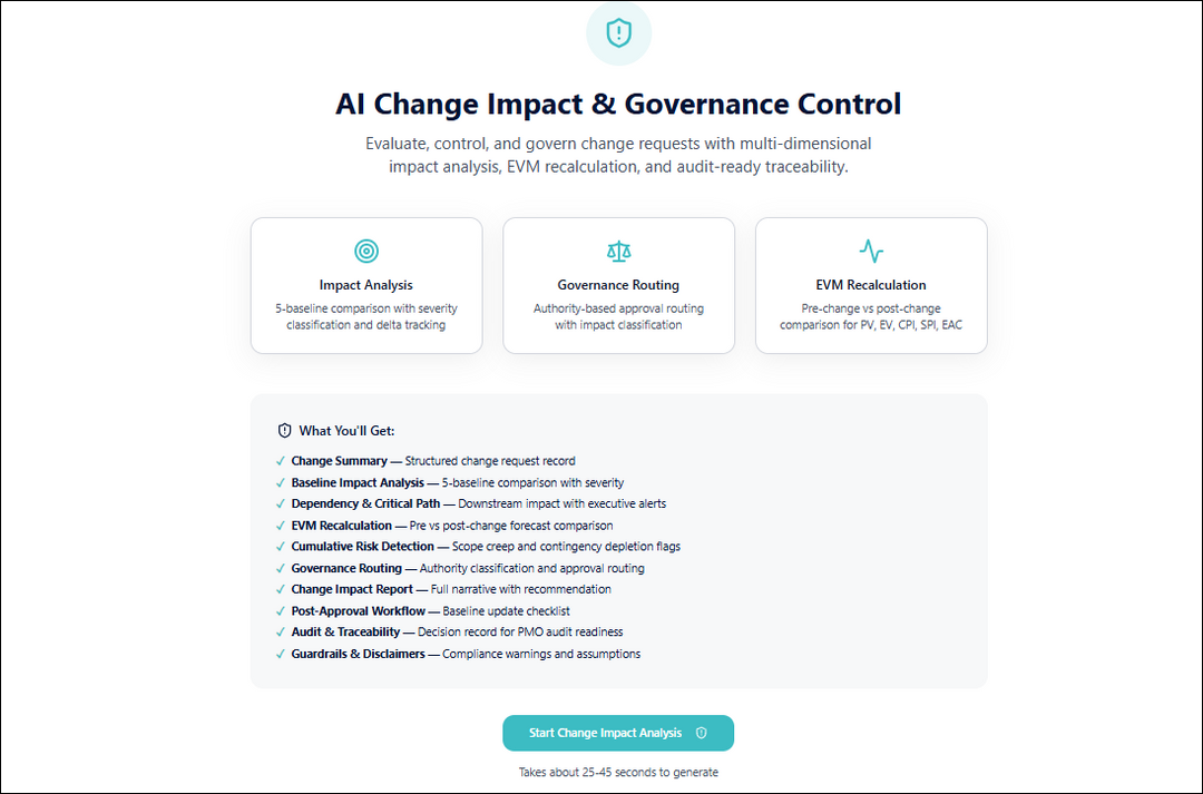 AI Change Impact & Governance Control