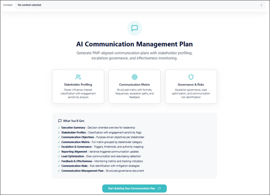 AI Communication Management Plan
