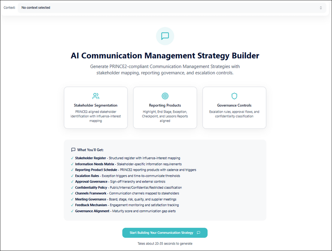 AI Communication Management Strategy Builder