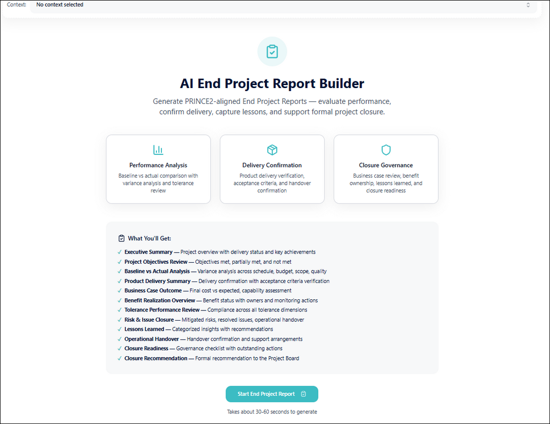 AI End Project Report Builder
