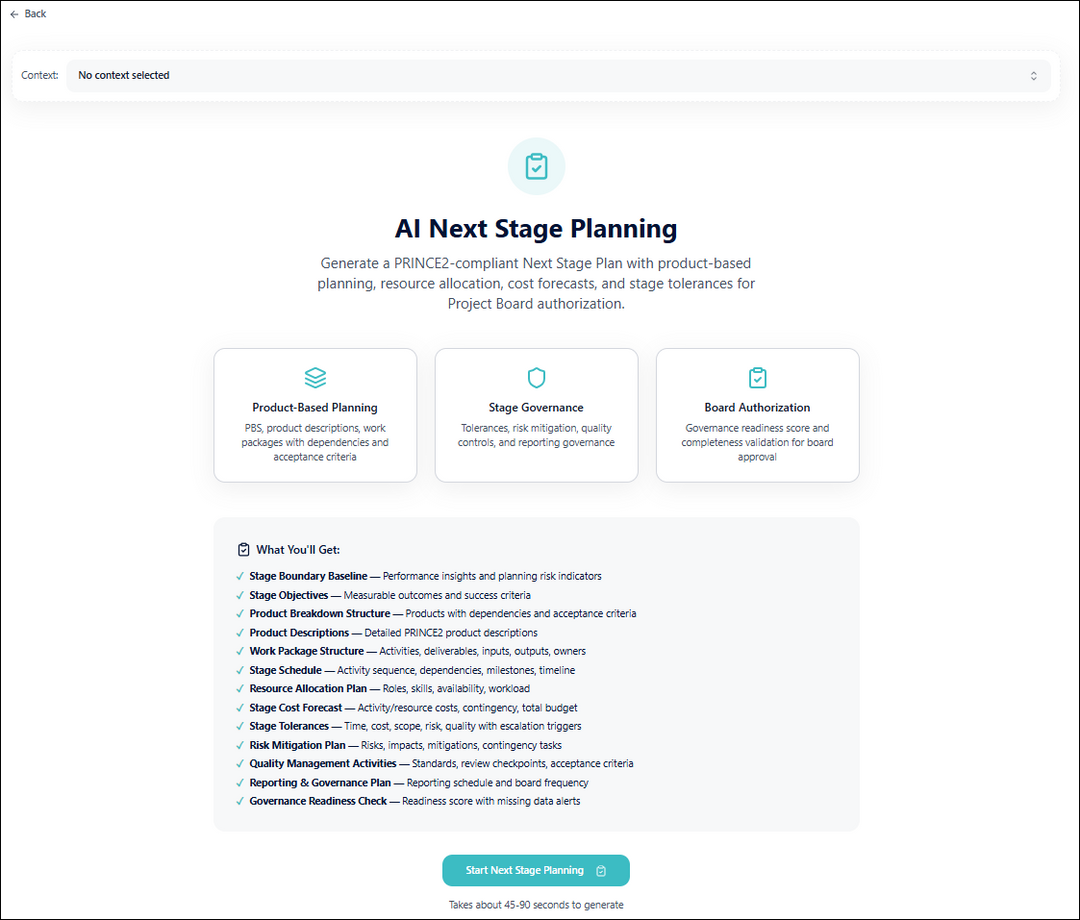 AI Next Stage Planning