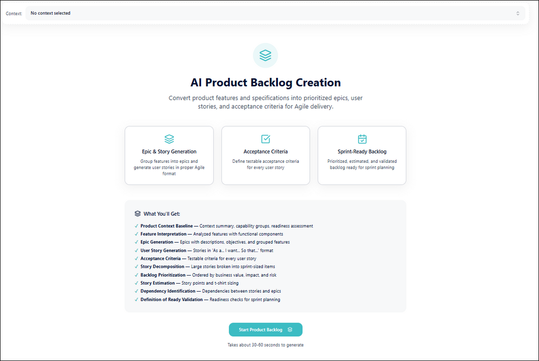 AI Product Backlog Creation