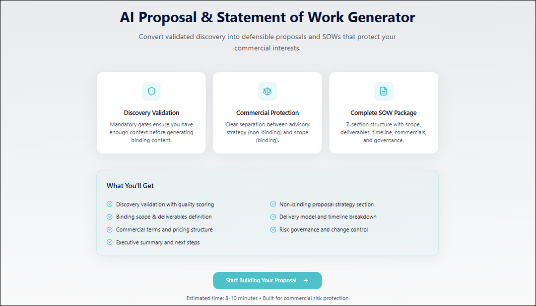 AI Proposal & Statement of Work Generator