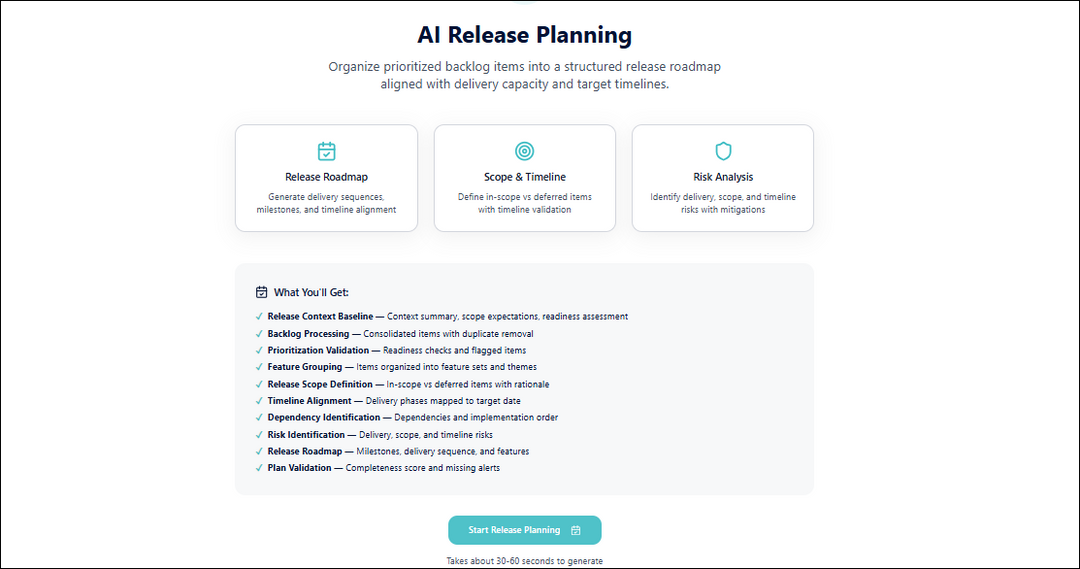 AI Release Planning