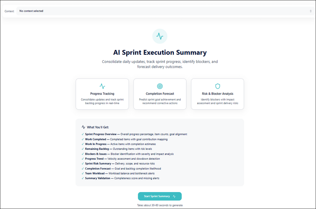AI Sprint Execution Summary