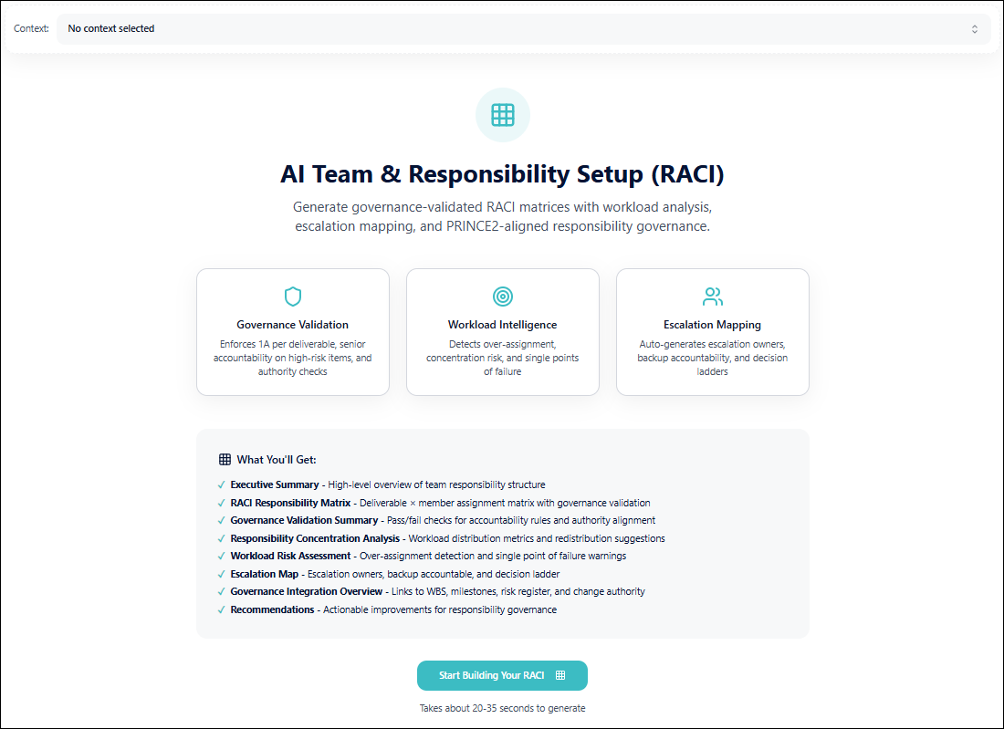 Innovation Team Raci Example AI Team & Responsibility Setup (RACI) – Techno PM - Project Management ...
