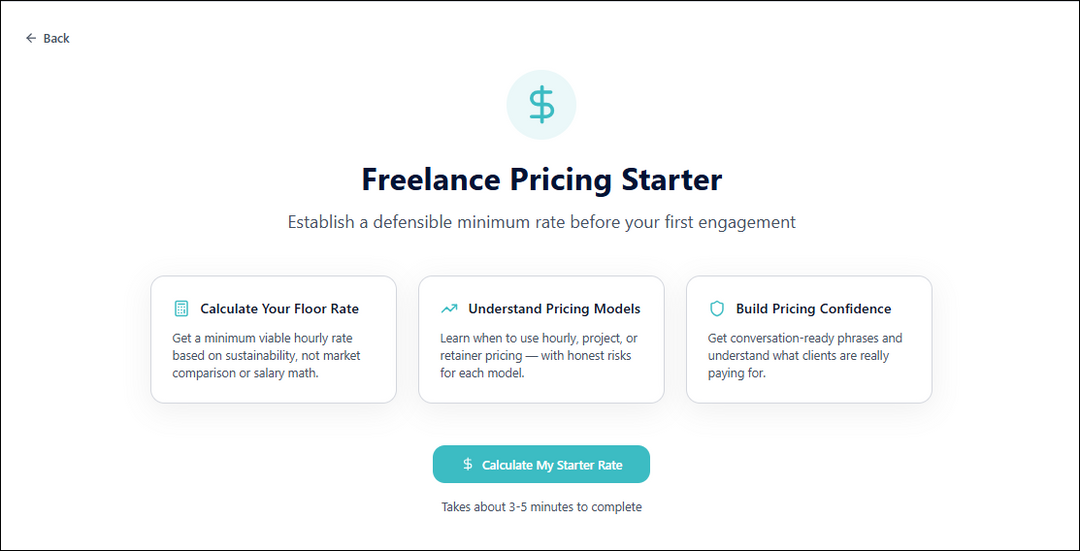 Freelance Pricing Starter