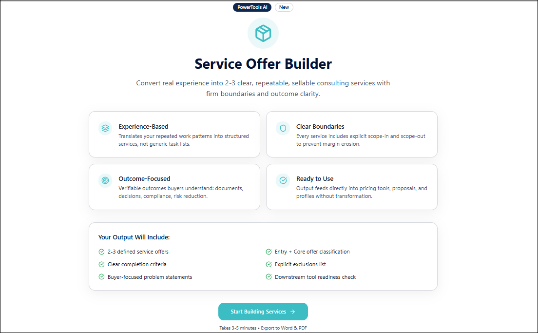 Service Offer Builder – Techno PM - Project Management Templates Download