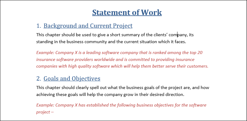 statement of work