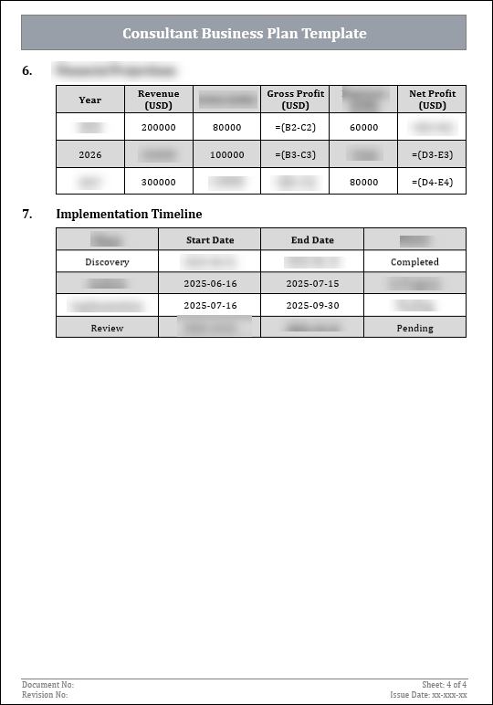 FREE Consultant Business Plan Template 