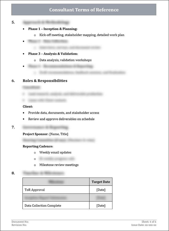 FREE Consultant Terms of Reference