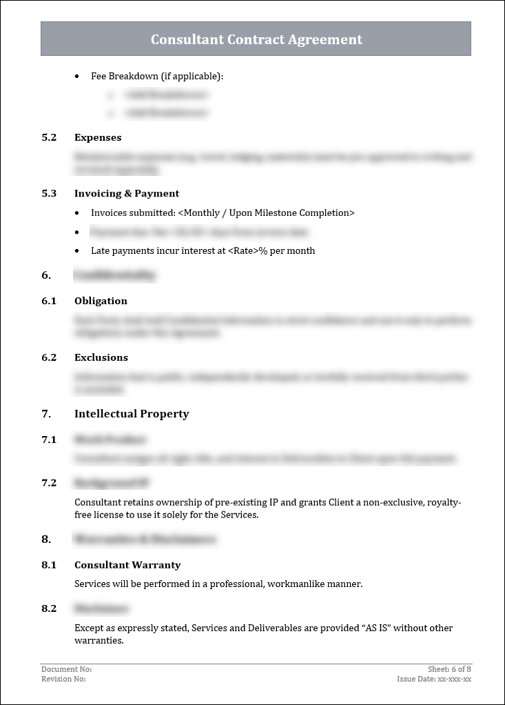 FREE Consultant Agreement Template