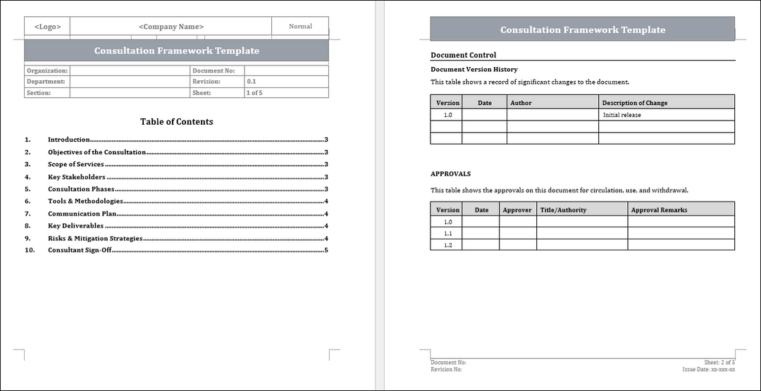 Consultation Framework Template