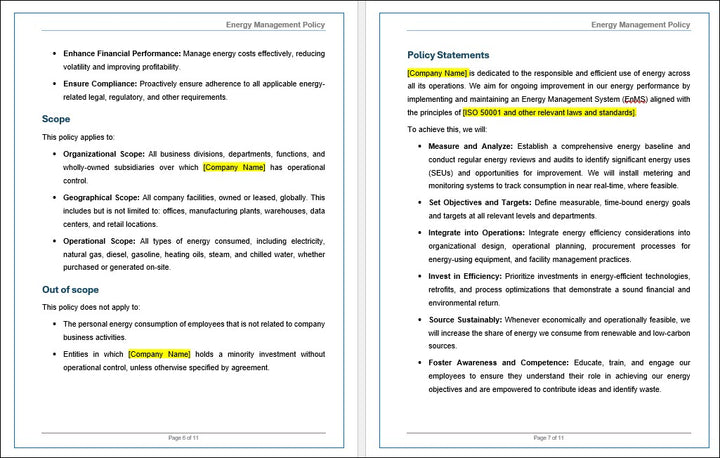 Energy Managment Policy