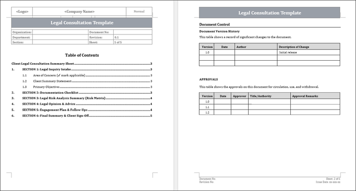 Legal Consultation Template