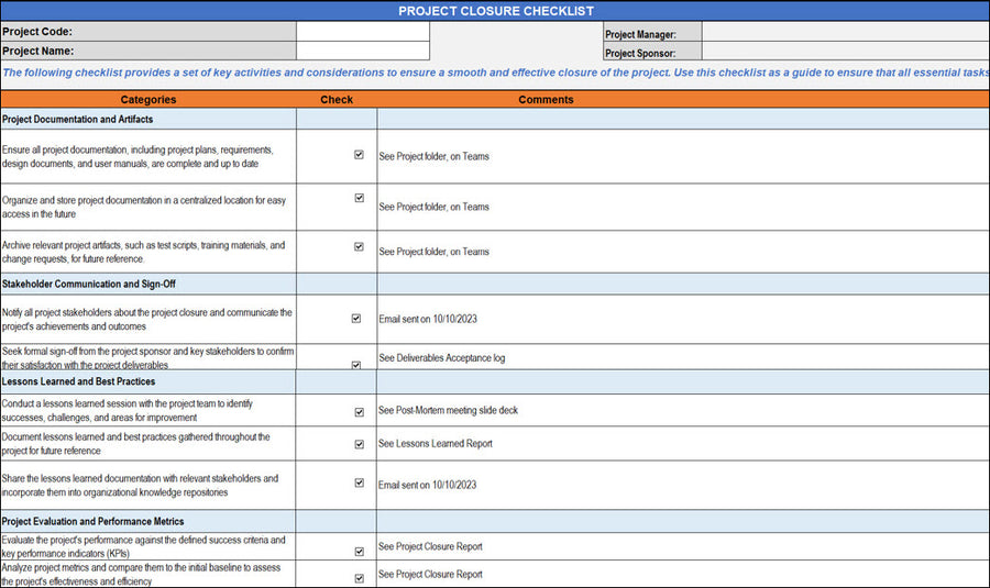 Project Closure Risk Management Project Closure Toolkit – Techno PM - Project Management Templates Download