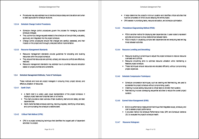 Project Jumpstart Pack- Schedule Management Plan Template