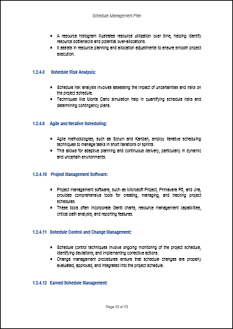 Project Jumpstart Pack- Schedule Management Plan Template