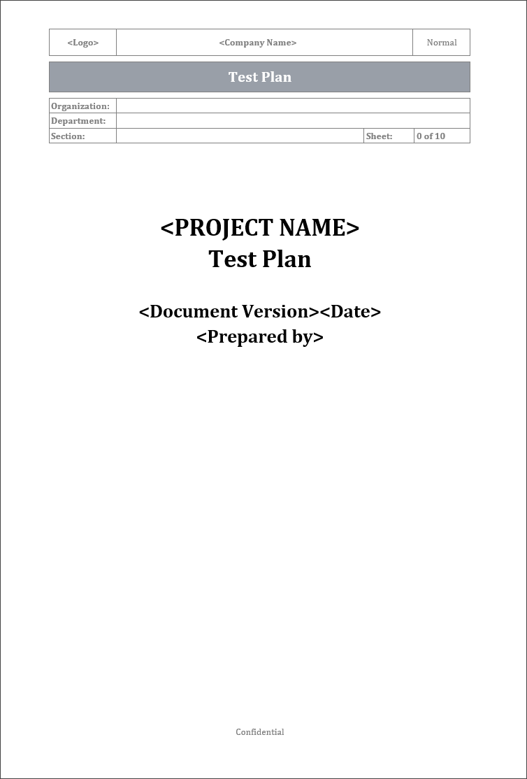 Test Plan Template – Techno PM - Project Management Templates Download