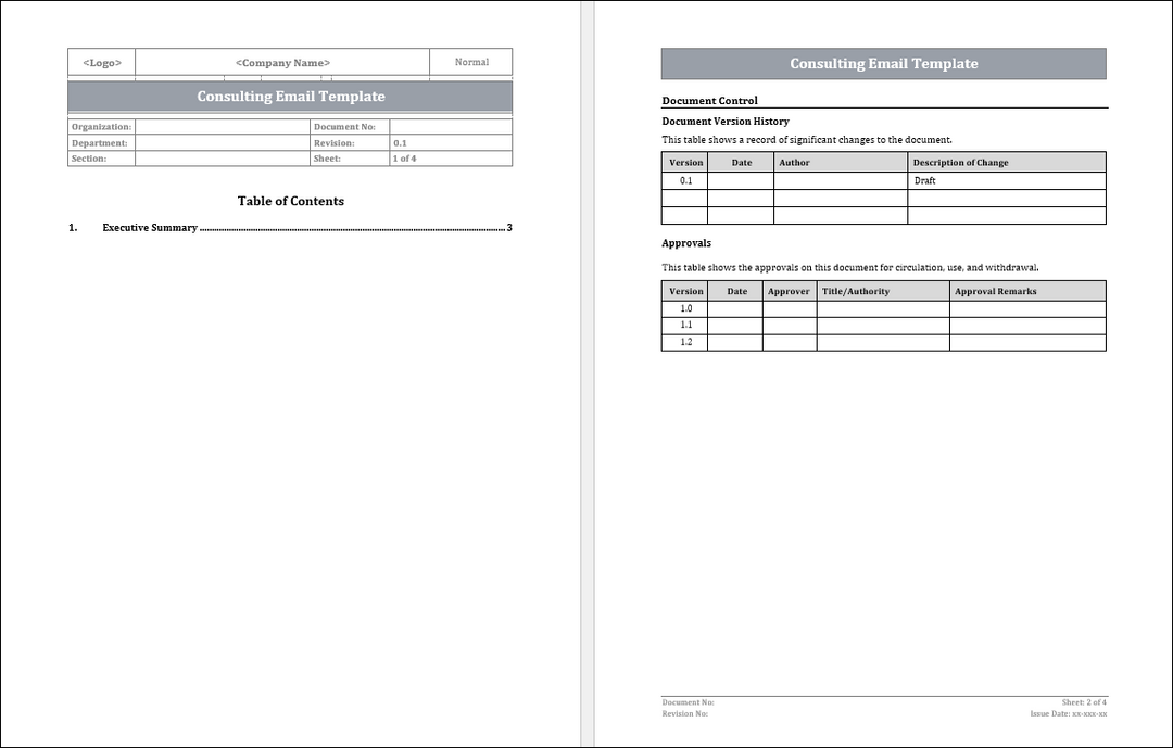 Consulting Email Template Free Download