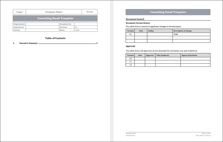 Consulting Email Template Free Download