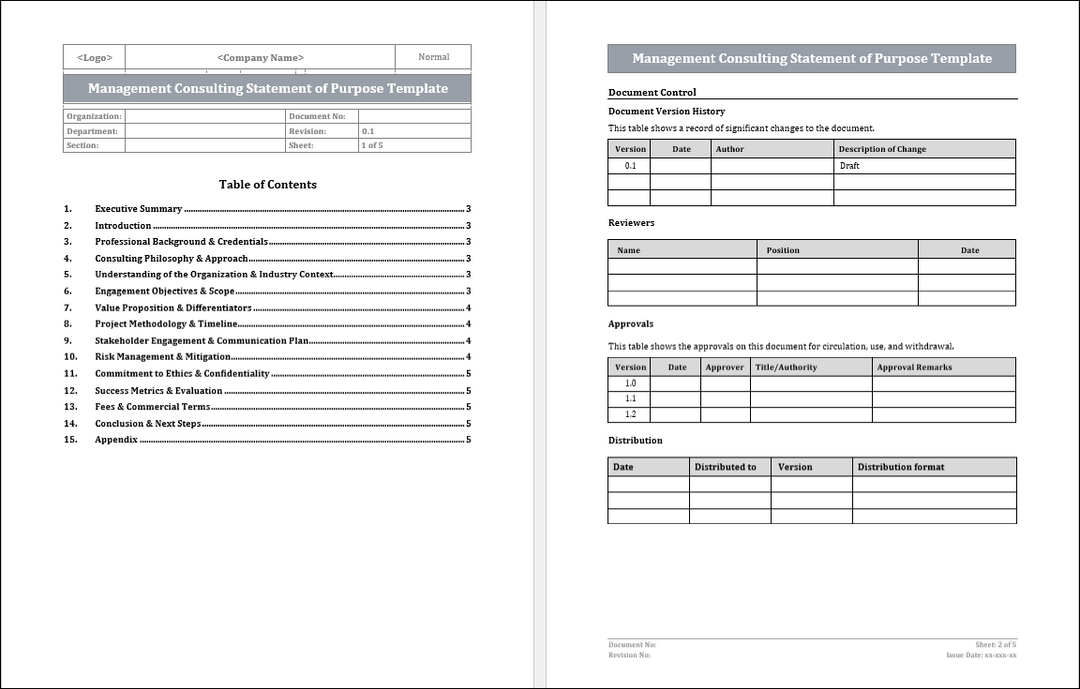 Management Consulting SOP Template Free Download