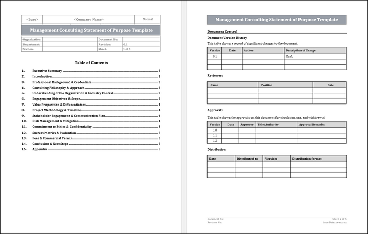 Management Consulting SOP Template Free Download