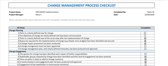 Change Management Pack – Techno PM - Project Management Templates Download