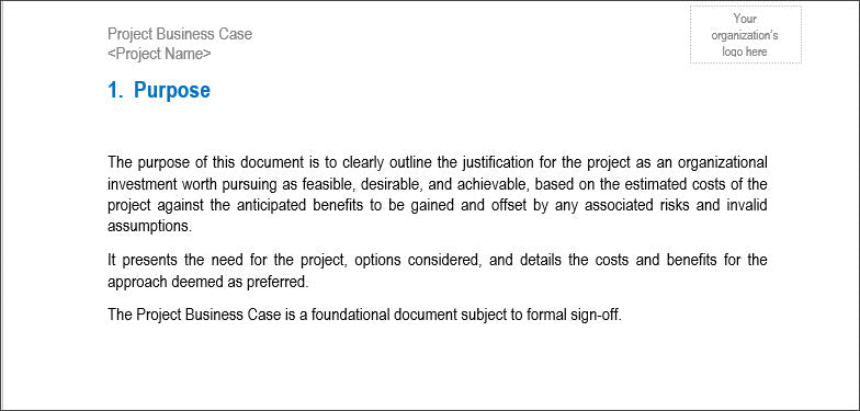 Project Case Set Introduction Project Starter Kit - Project Business Case – Techno PM - Project ...
