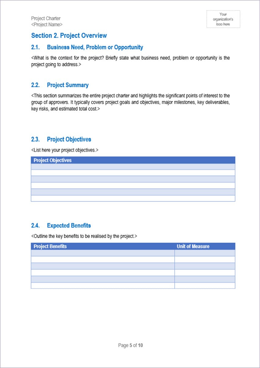 Project Charter Templates