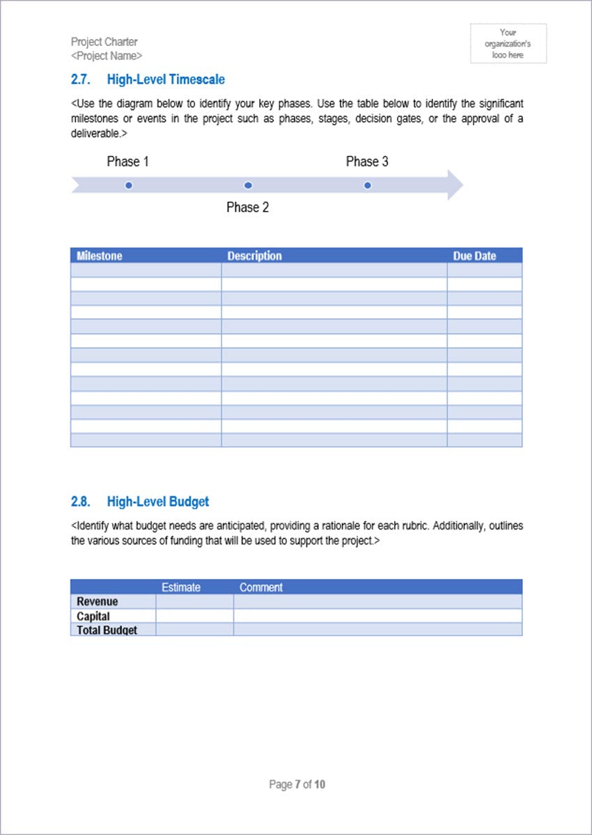 Project Charter Templates