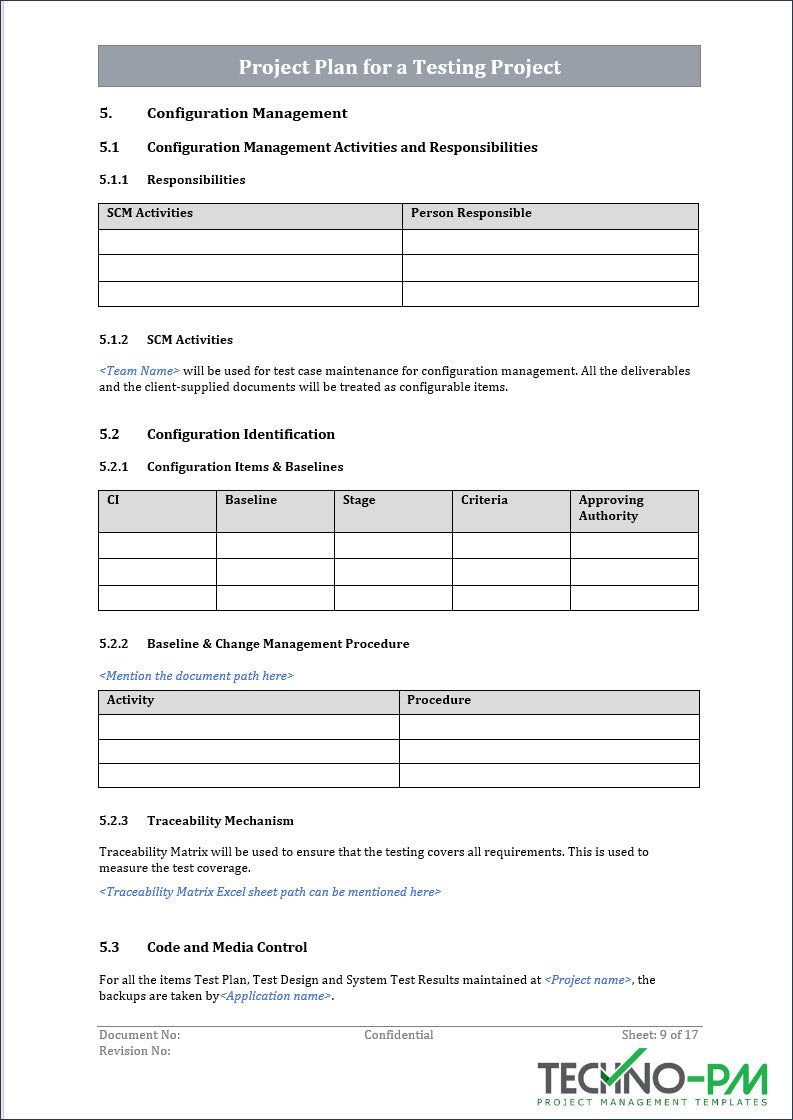 Testing Toolkit – Techno PM - Project Management Templates Download