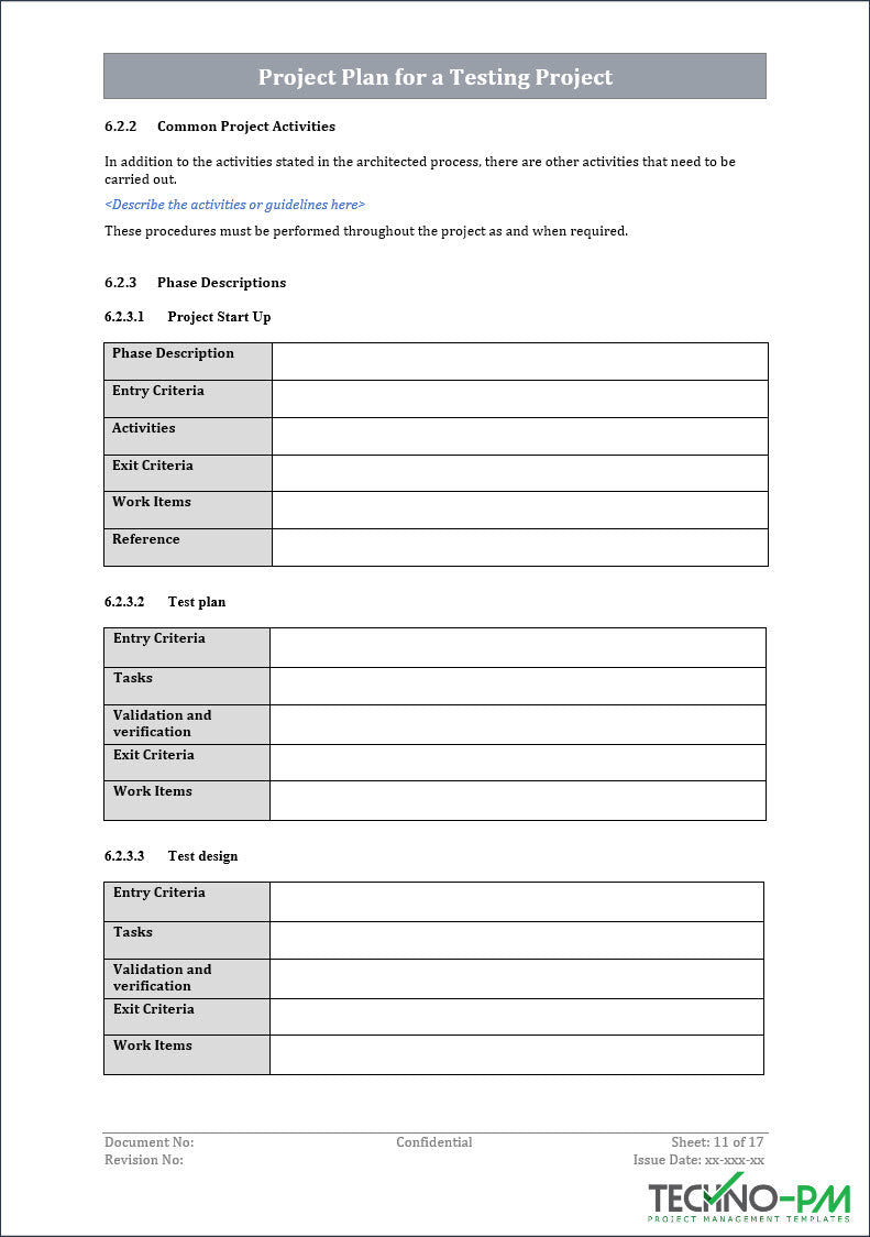Project Testing Toolkit – Techno PM - Project Management Templates Download
