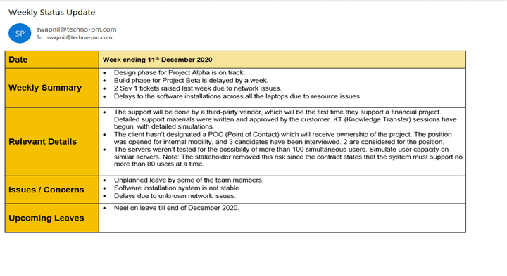 Project Updates and Comms Templates