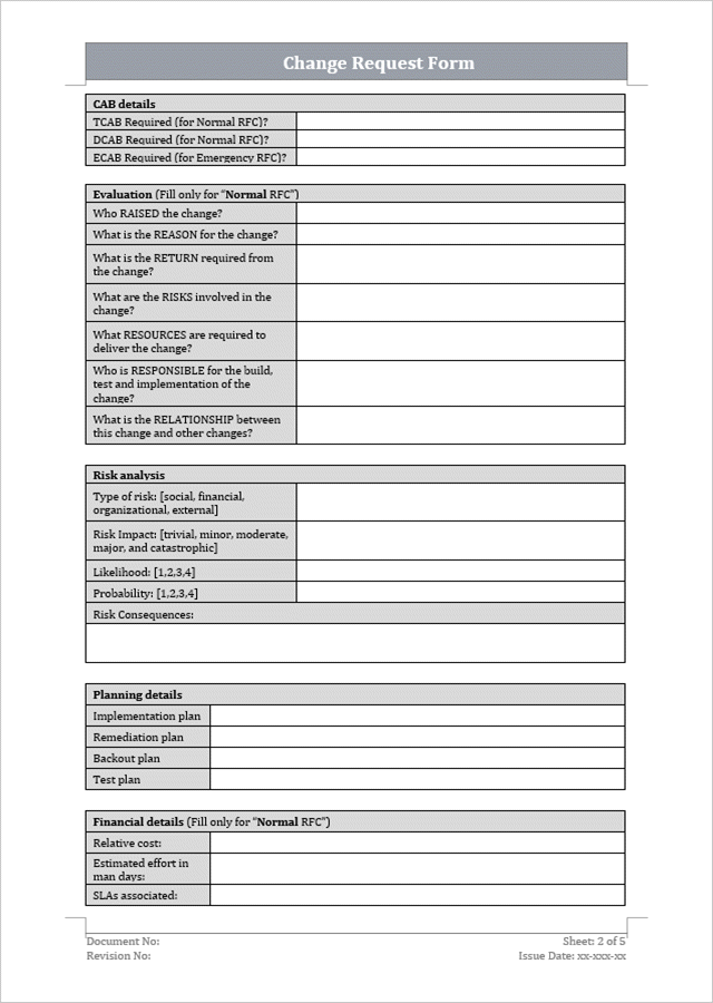 Change Management Templates Bundle – Techno PM - Project Management ...