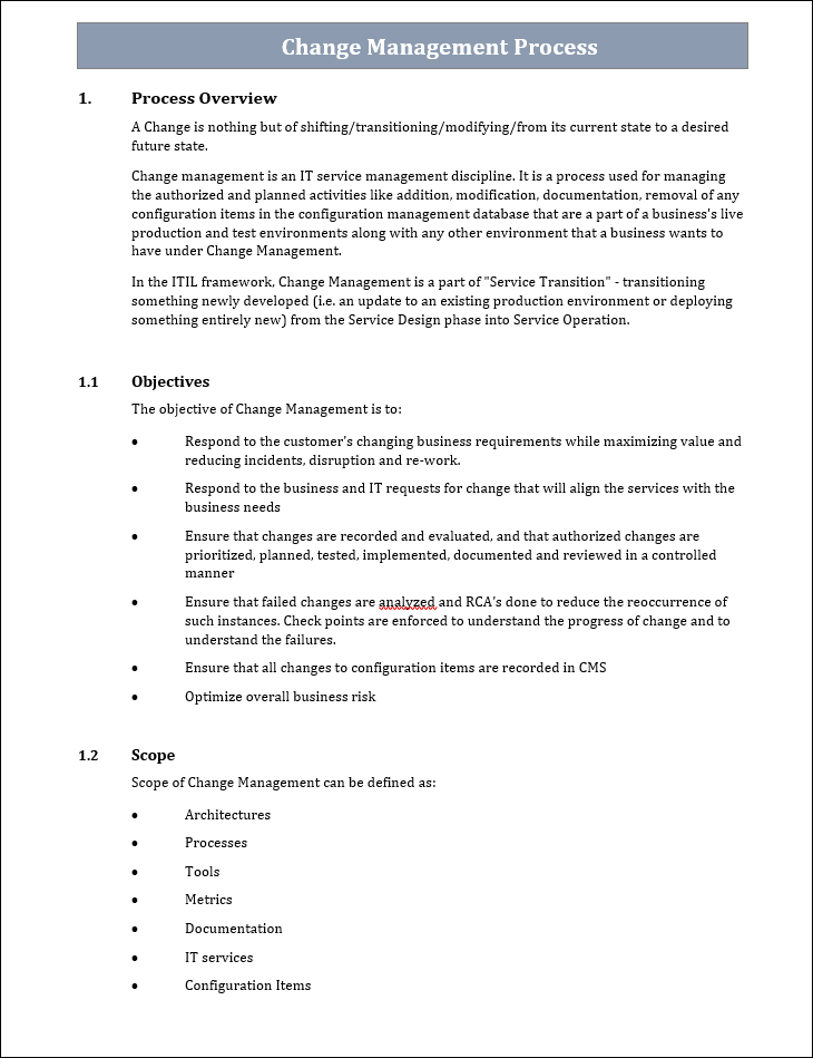 Change Management Templates Bundle – Techno PM - Project Management ...