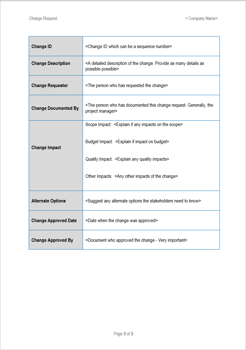 Change Management Pack – Techno PM - Project Management Templates Download