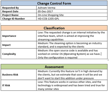 Project Risk and Change Management (9 Templates) – Techno PM - Project ...