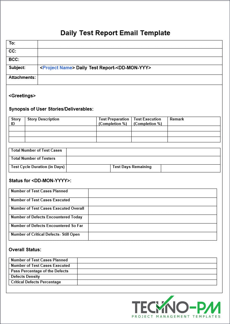 Project Testing Toolkit – Techno PM - Project Management Templates Download