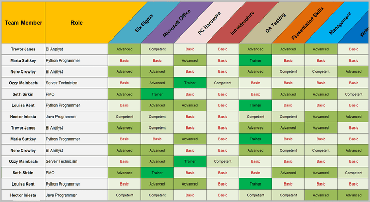 Resource and Capacity Excel Plans