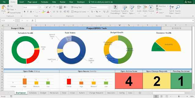 Project Tracking with Master Excel