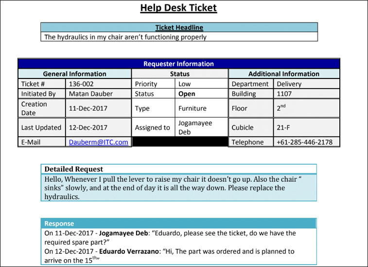 Help Desk Ticket Template Word